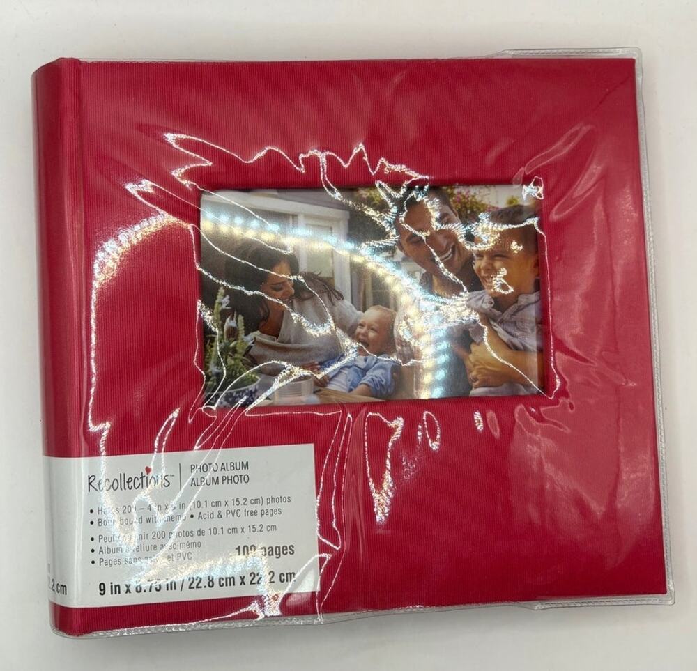 Recollections Red Bookbound Photo Album 4x6 Photos 100 Pages New